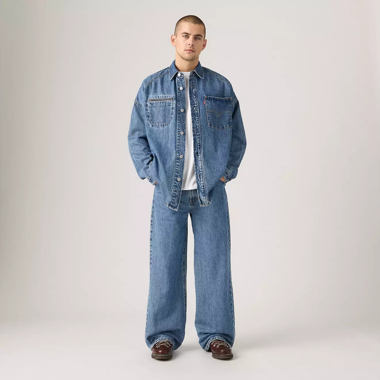 Levi's® Men's Twisted Baggy Wide Jeans - Medium Indigo | Levi's HK