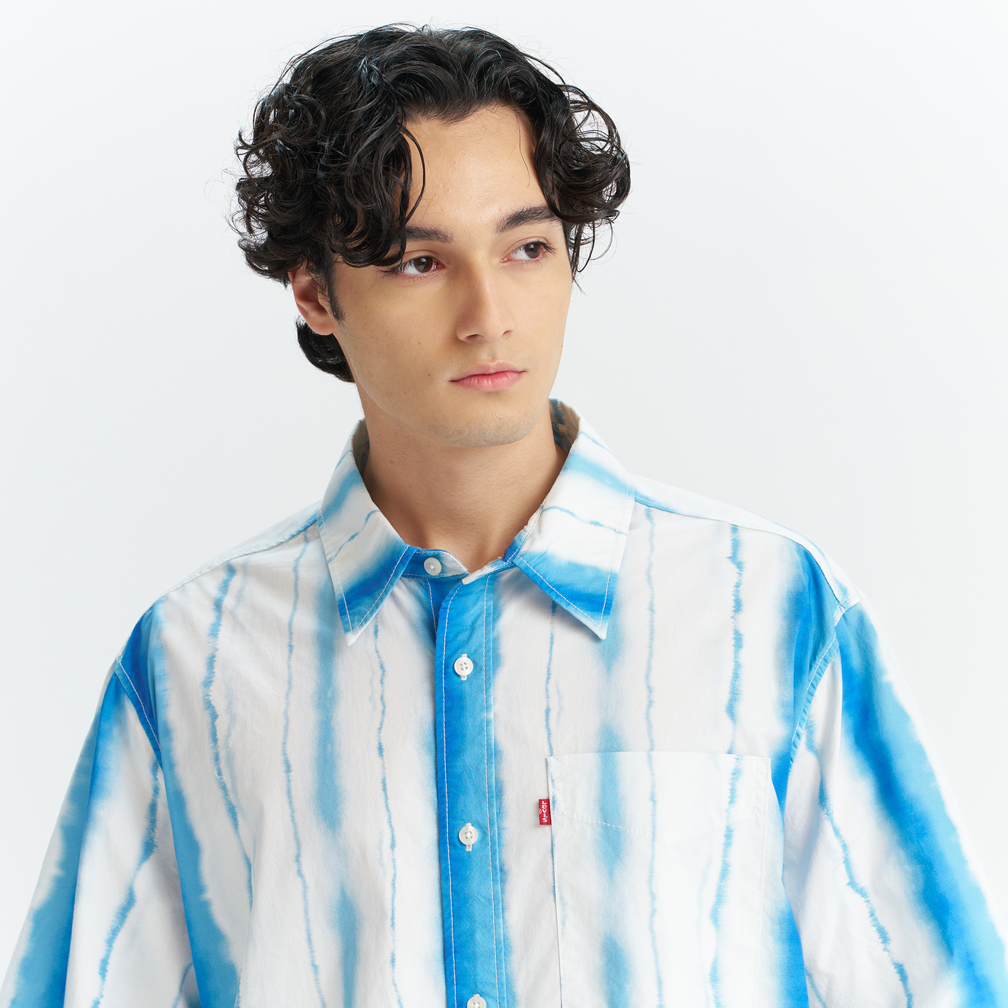 Levi’s® Men's Short Sleeve Blue Stripe Shirt