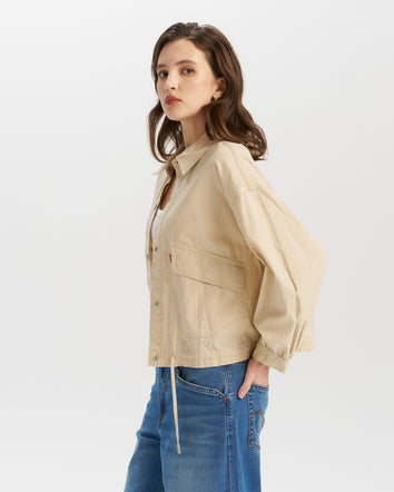 levi’s® 雙口袋收腰綁帶舒適外套  | 女裝 002YL0001XS- Multi  – Levi's 香港