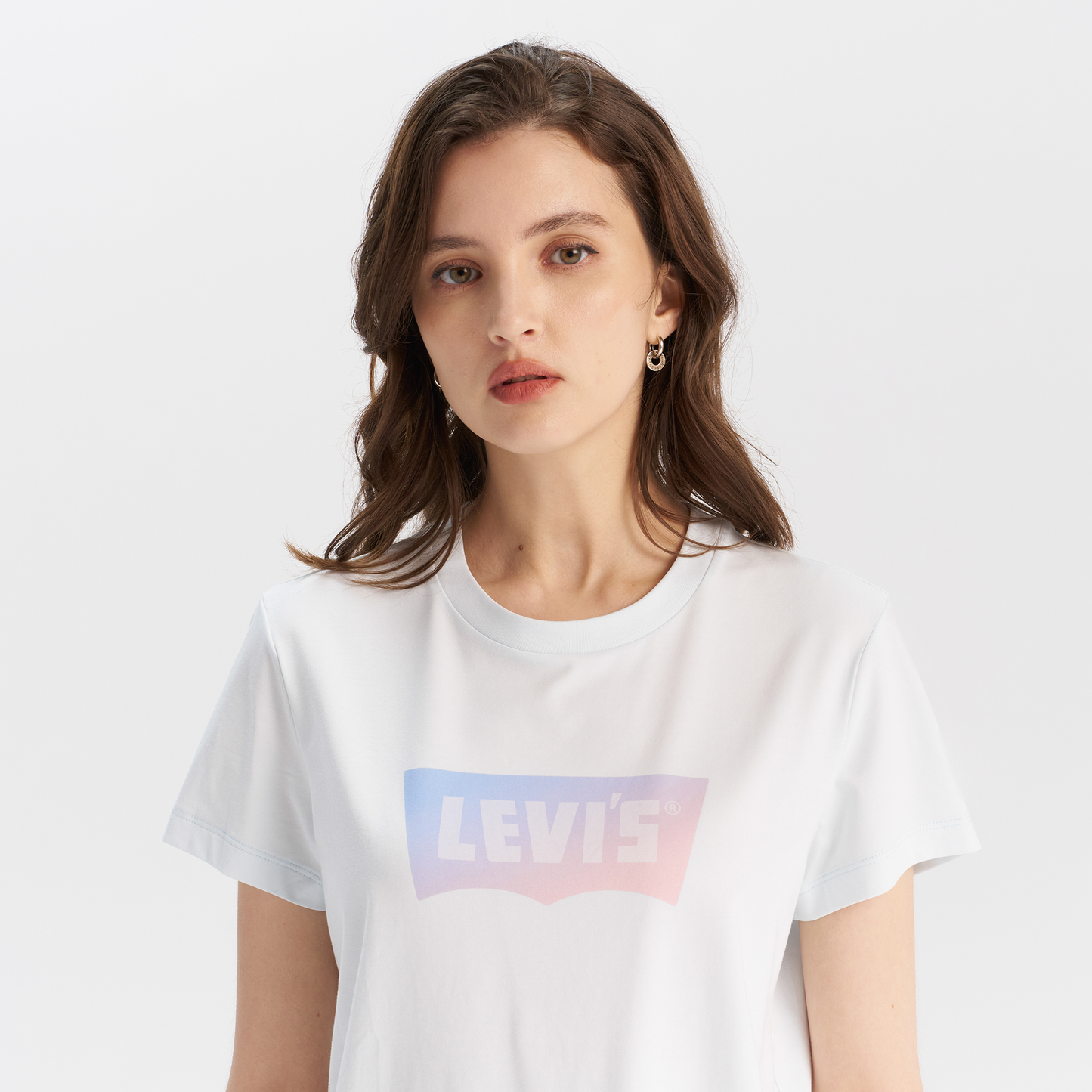 Levi’s® 圓領 漸層LOGO Tee|女裝