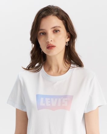 levi’s®  圓領 漸層logo tee|女裝 002YQ0001XS- Blue  – Levi's 香港