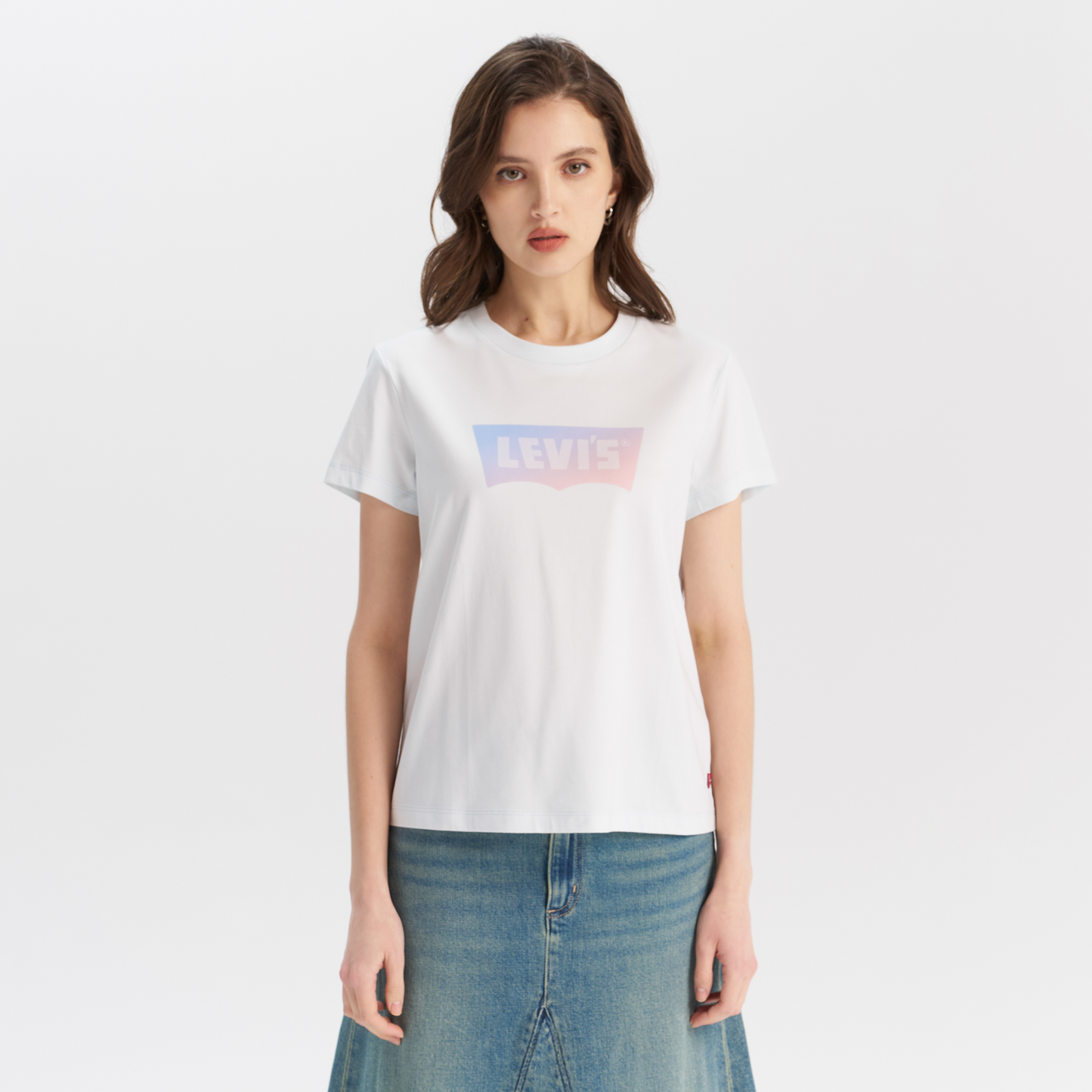 Levi’s® 圓領 漸層LOGO Tee|女裝