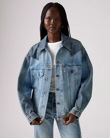 levi's® 90年代拼接牛仔外套 | 女裝 - medium indigo | levi's hk 003RS0000XXS- Medium Indigo  – Levi's 香港