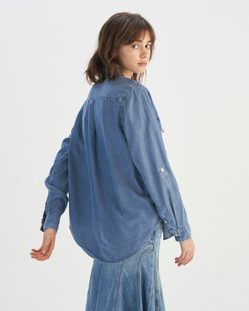 levi's® 牛仔工裝恤衫 | 女裝 001BO0000S- Indigo  – Levi's 香港