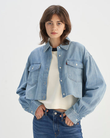 levi's® 經典修身牛仔襯衫 | 女裝 001BU0001XXS- Indigo  – Levi's 香港