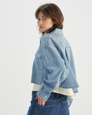 levi's® 經典修身牛仔襯衫 | 女裝 001BU0001XXS- Indigo  – Levi's 香港