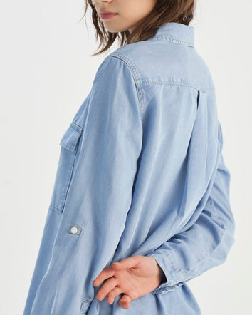 levi's® 牛仔工裝恤衫 | 女裝 001BO0001XS- Indigo  – Levi's 香港