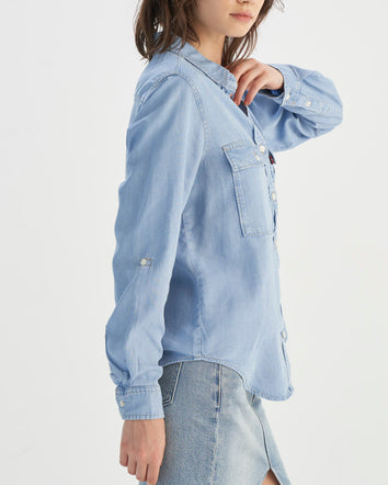 levi's® 牛仔工裝恤衫 | 女裝 001BO0001XS- Indigo  – Levi's 香港