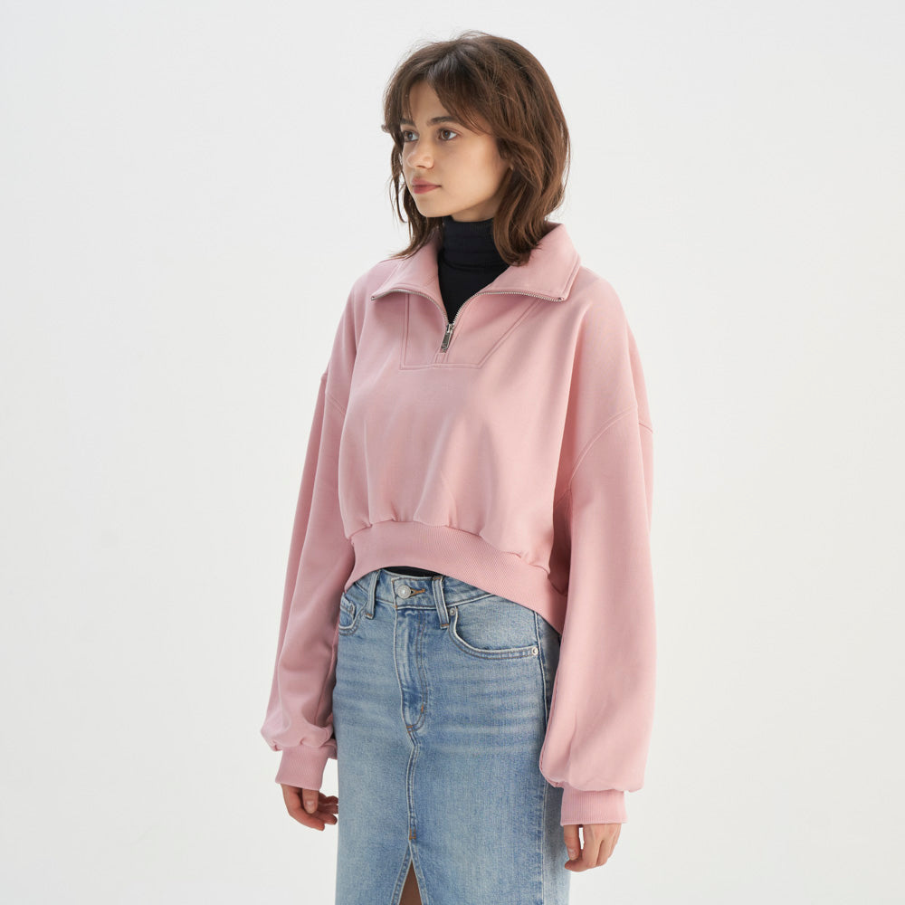 Levi's® Women's Cropped Zip-Up Sweatshirt