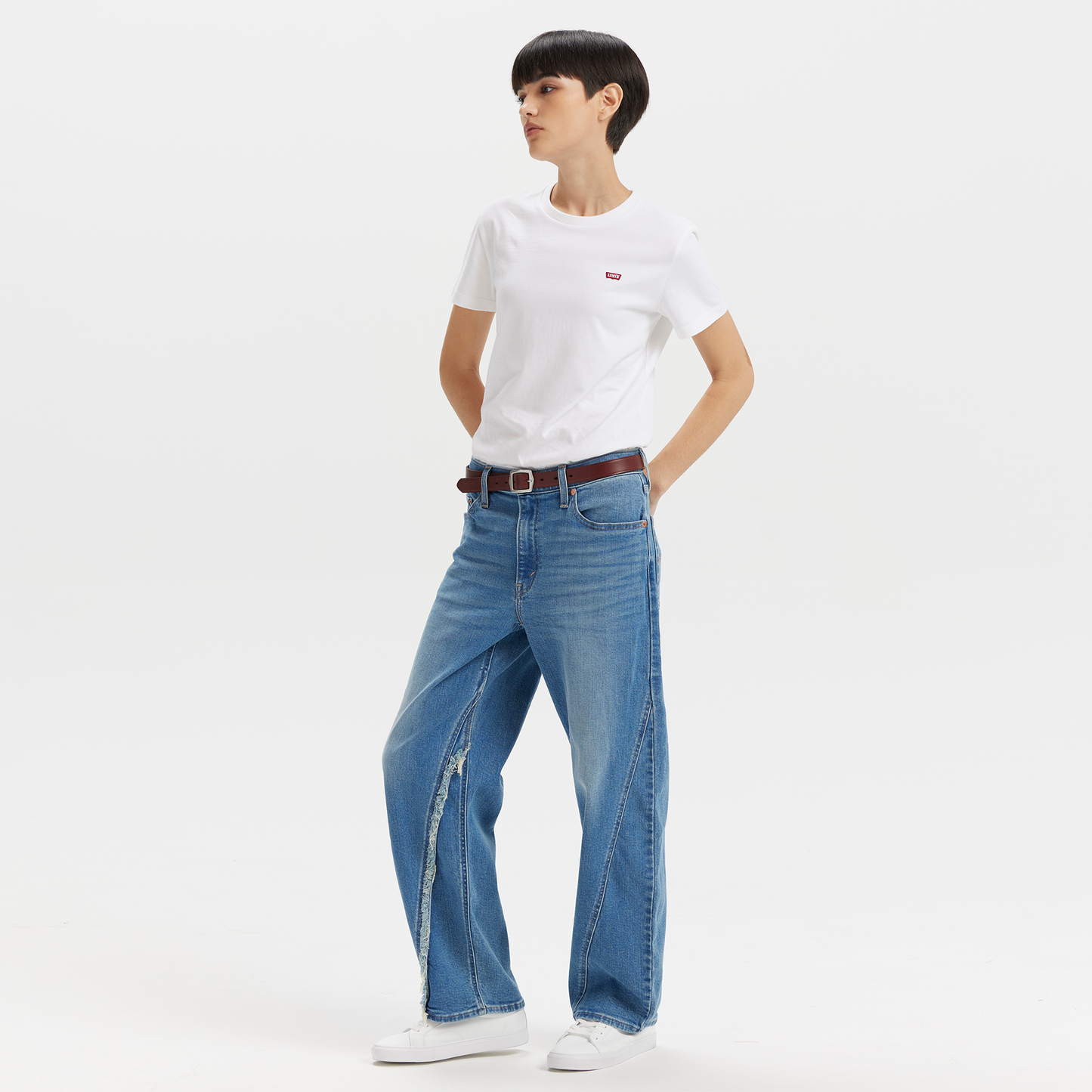 Levi’s® Baggy Dad 中腰寬鬆直筒牛仔褲 | 女款
