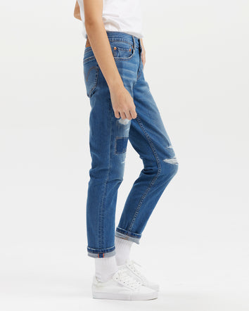 levi’s®  boyfriend中腰錐形牛仔褲 | 女款 1988703882427 Indigo  – Levi's 香港