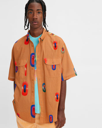 levi's® skate 男士直紋短袖恤衫 A43290001XS- Bask Brown Eyes  – Levi's 香港