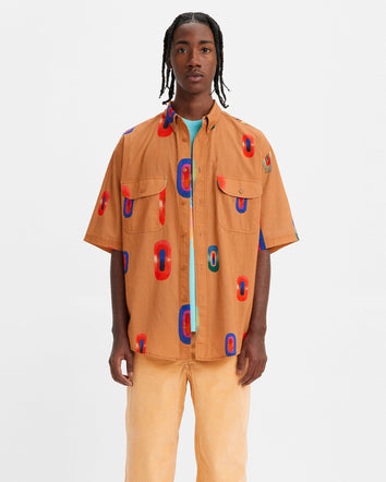 levi's® skate 男士直紋短袖恤衫 A43290001XS- Bask Brown Eyes  – Levi's 香港