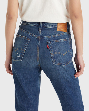 levi's® 501® 經典原創牛仔褲 | 女裝 1250104232428 Dark Indigo Destructed  – Levi's 香港