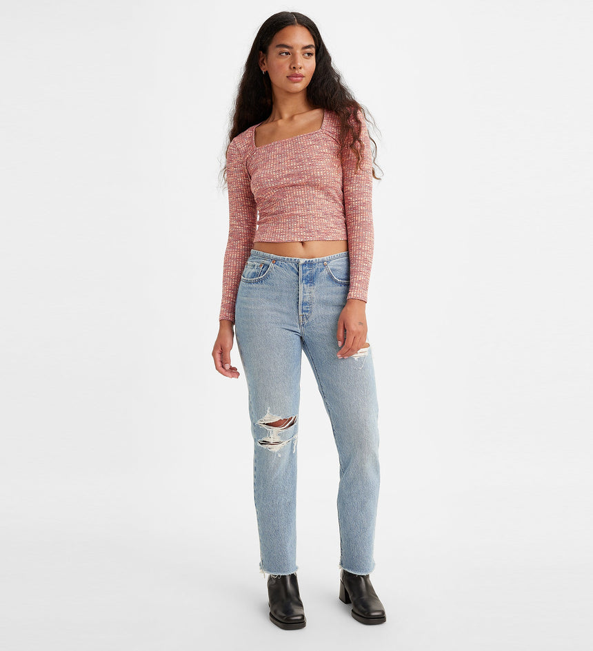 levi's® 501® 窄腰頭牛仔褲 | 女裝 A472900002428 Light Indigo Destructed – Levi's 香港