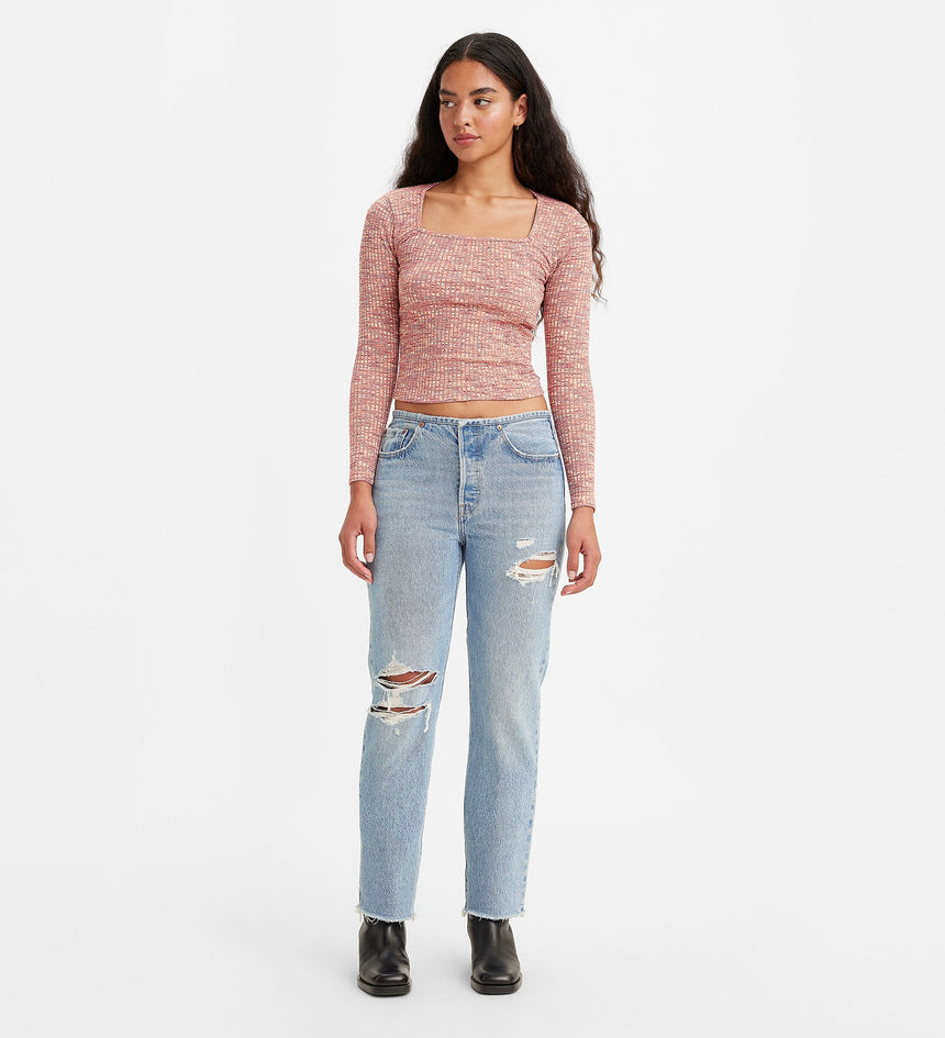 levi's® 501® 窄腰頭牛仔褲 | 女裝 A472900002428 Light Indigo Destructed – Levi's 香港