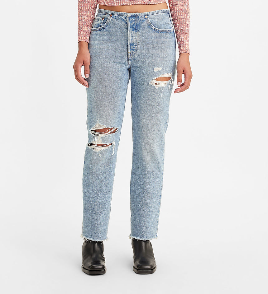 levi's® 501® 窄腰頭牛仔褲 | 女裝 A472900002428 Light Indigo Destructed – Levi's 香港