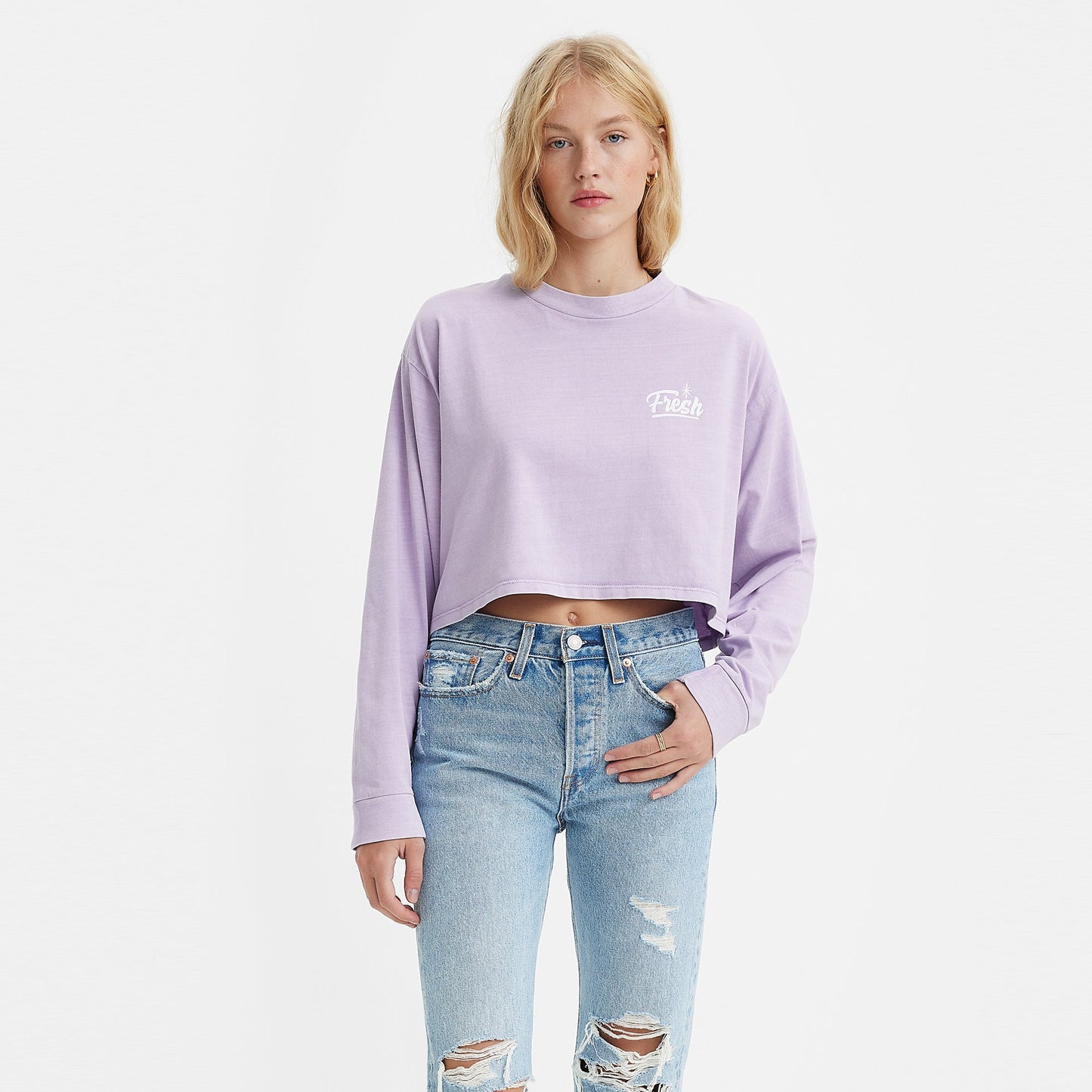 Levi's® Women's Graphic Long Sleeve Reese Cropped Tee