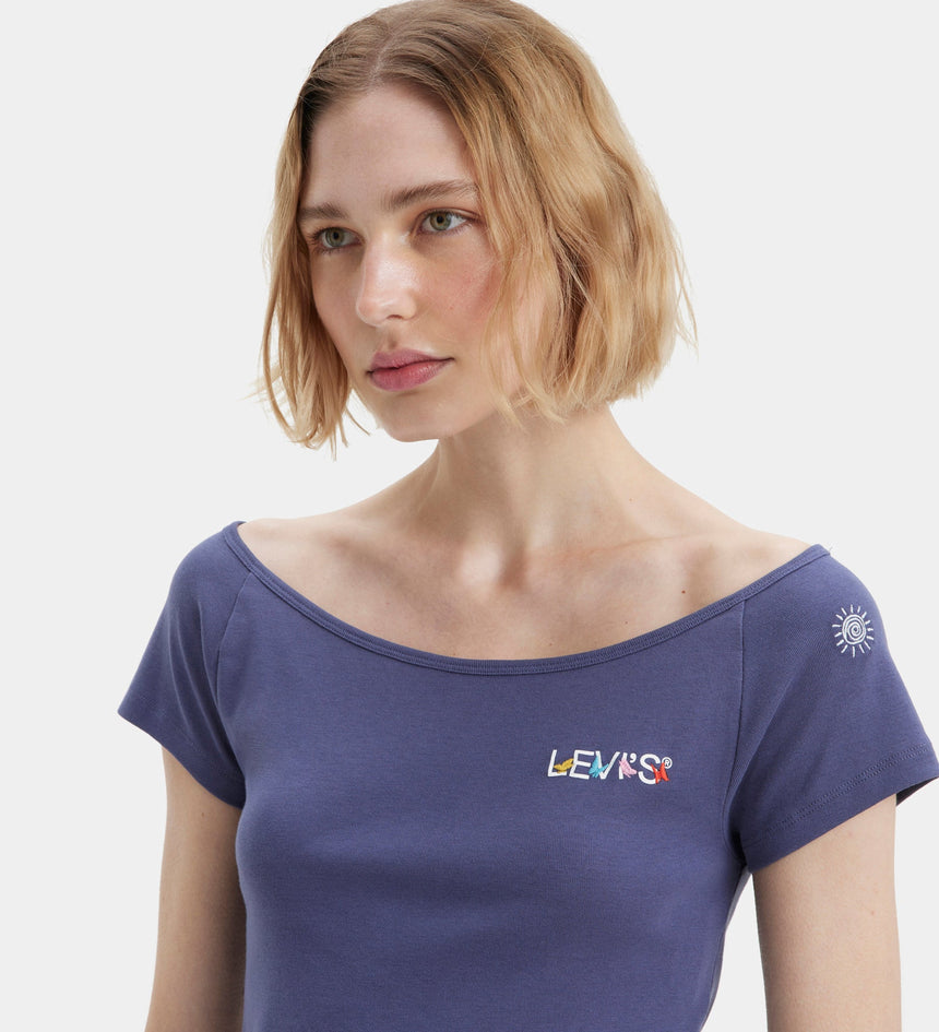 levi's® 圖案babe tee | 女裝 A60650001XS- Sweet Butterflies Crown Blue - Blue – Levi's 香港