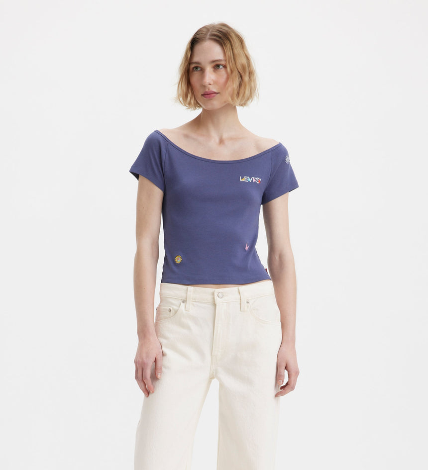 levi's® 圖案babe tee | 女裝 A60650001XS- Sweet Butterflies Crown Blue - Blue – Levi's 香港