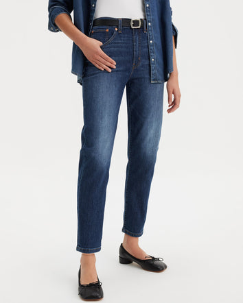 levi's® 高腰男友 boyfriend 牛仔褲 | 女裝 8587301302427 Cool I Am In Paradise - Dark Indigo - Worn In  – Levi's 香港