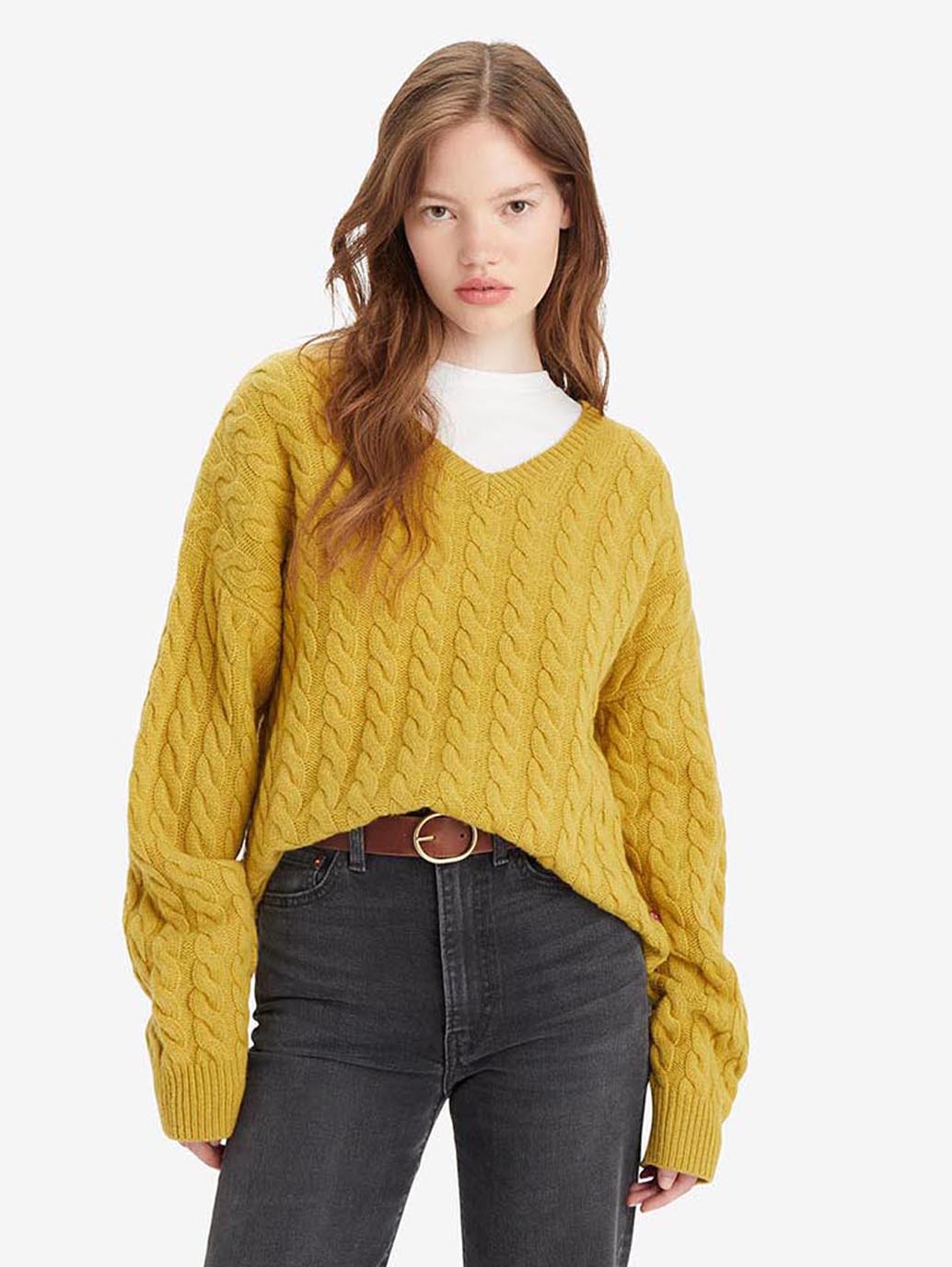 Levi s Women s Rae Sweater Golden Olive Neutral Levi s HK Levi s Hong Kong
