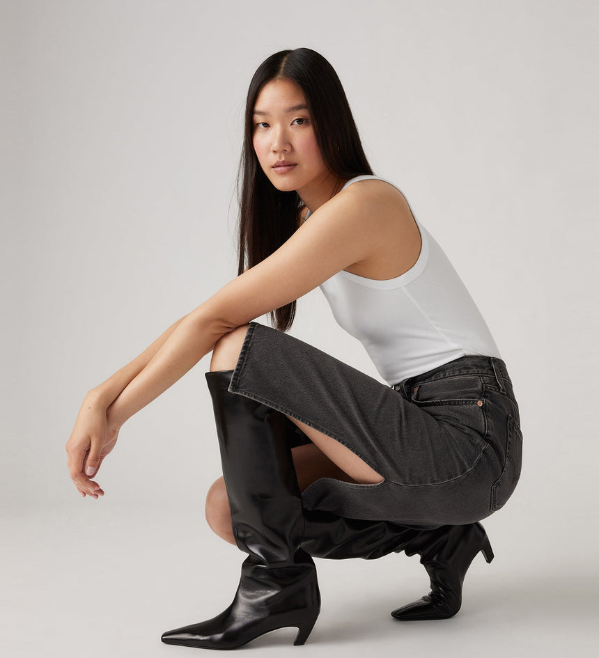 levi's® 側開叉短裙 | 女裝 A4711000125- Washed Noir Black - Black – Levi's 香港