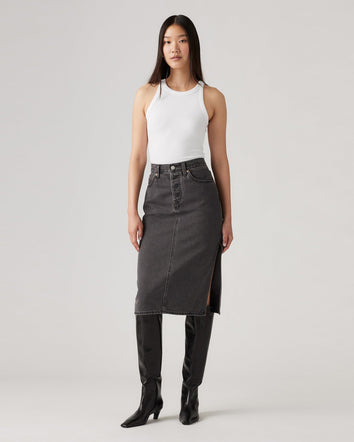 levi's® 側開叉短裙 | 女裝 A4711000125- Washed Noir Black - Black  – Levi's 香港
