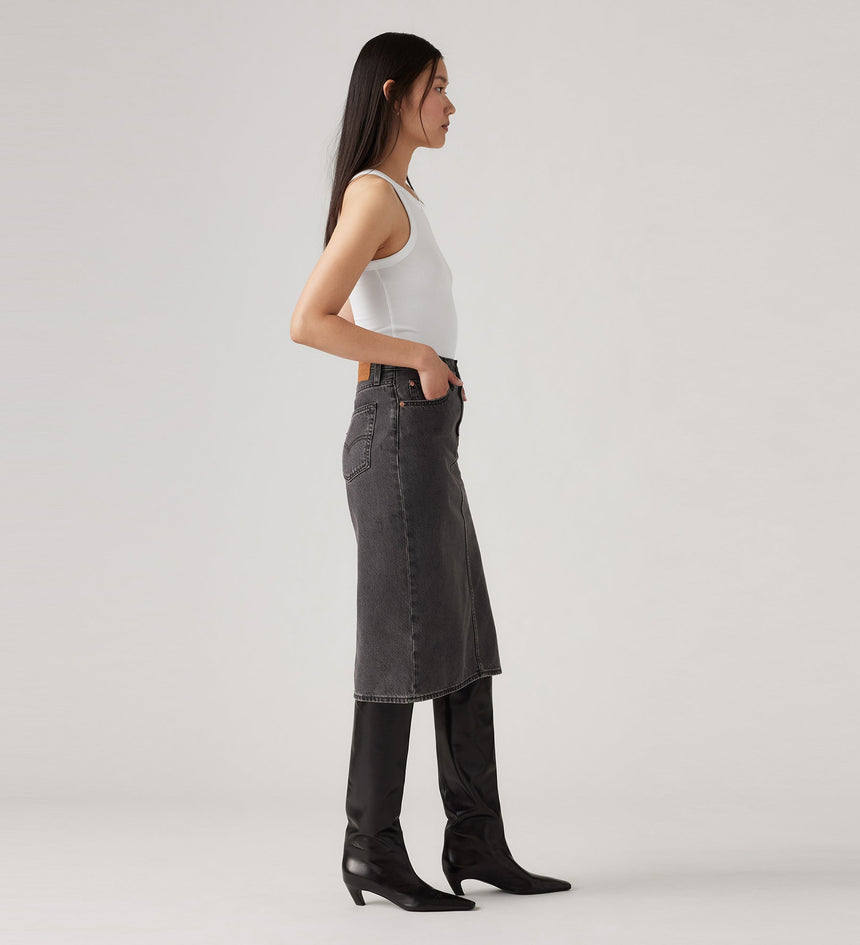 levi's® 側開叉短裙 | 女裝 A4711000125- Washed Noir Black - Black – Levi's 香港