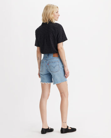 levi's® women's 501® mid-thigh shorts A9296000124- Light Indigo - Worn In  – Levi's Hong Kong