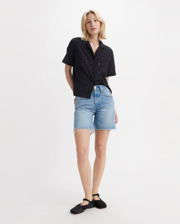 levi's® women's 501® mid-thigh shorts A9296000124- Light Indigo - Worn In  – Levi's Hong Kong
