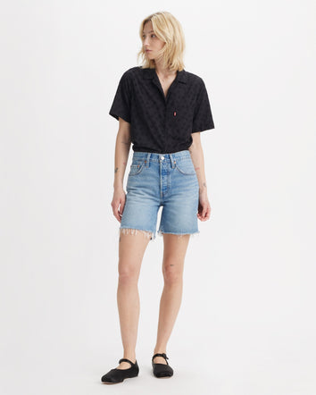 levi's® women's 501® mid-thigh shorts A9296000124- Light Indigo - Worn In  – Levi's Hong Kong