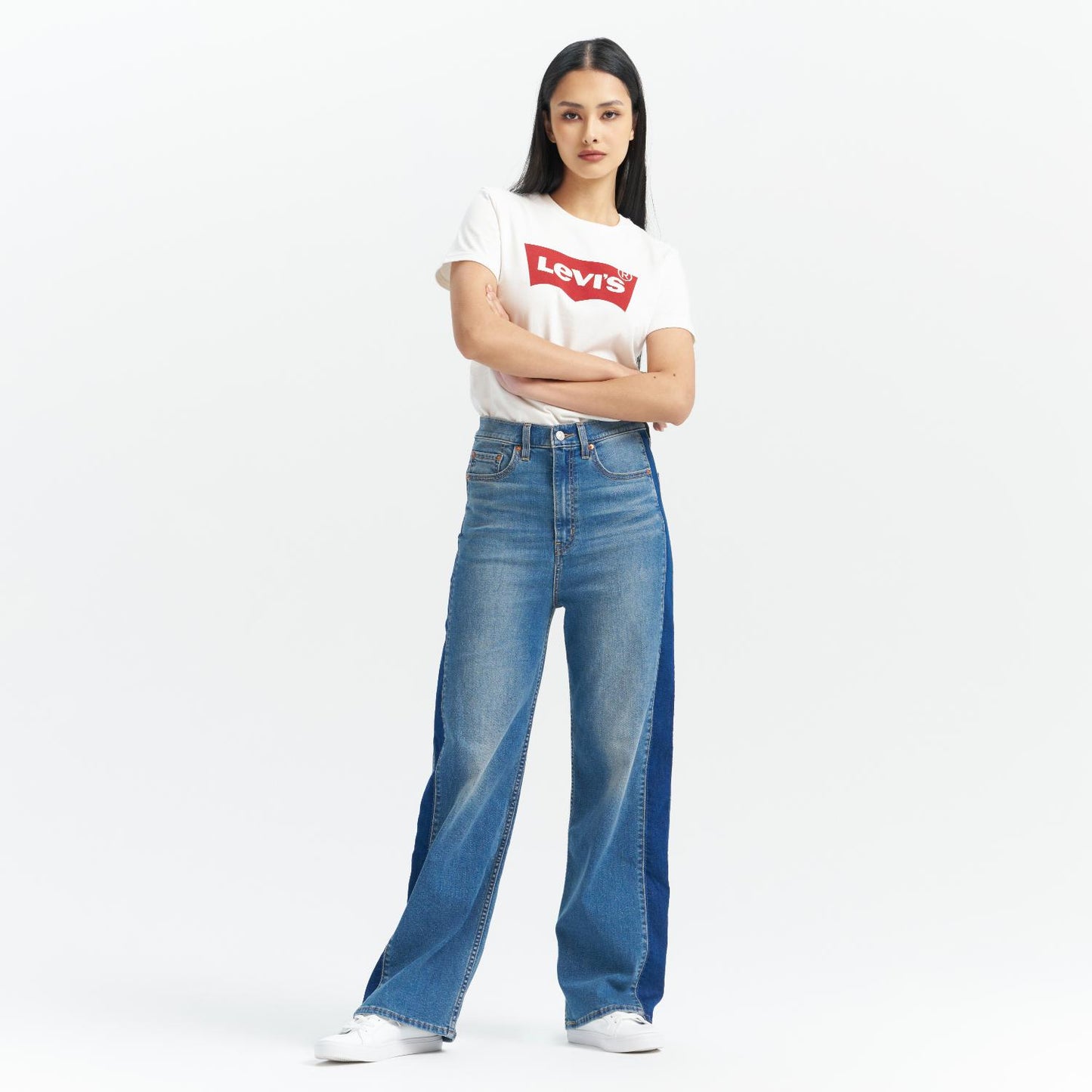 Levi’s® Performance Cool 高腰寬鬆直筒牛仔褲 |女裝