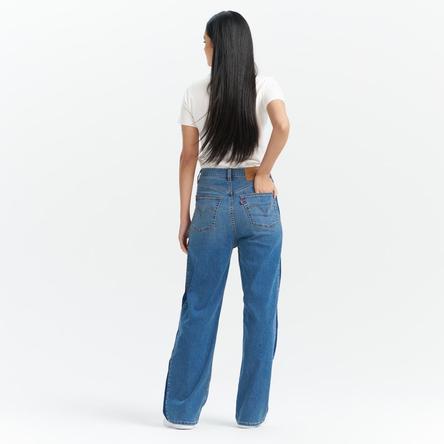 Levi’s® Performance Cool 高腰寬鬆直筒牛仔褲 |女裝