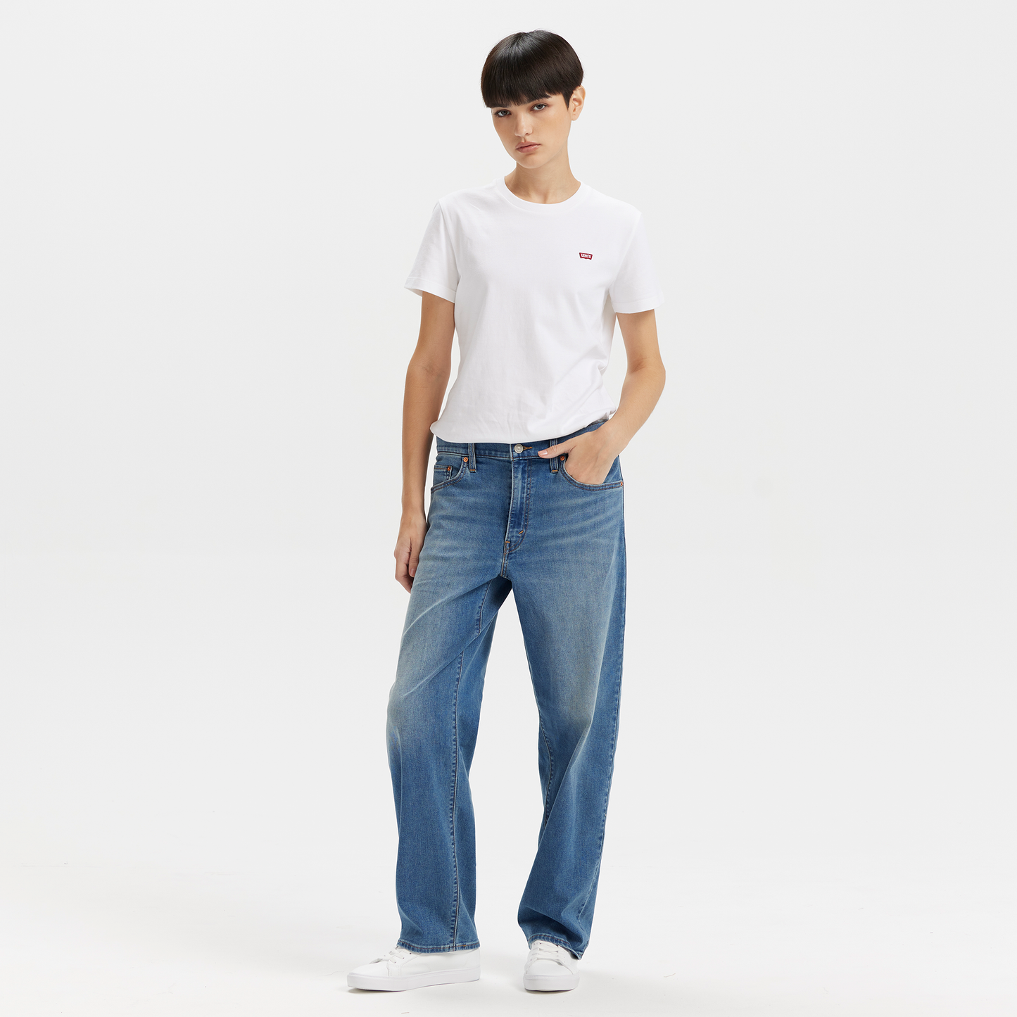 Levi’s® Baggy Dad 中腰寬鬆直筒牛仔褲 | 女款