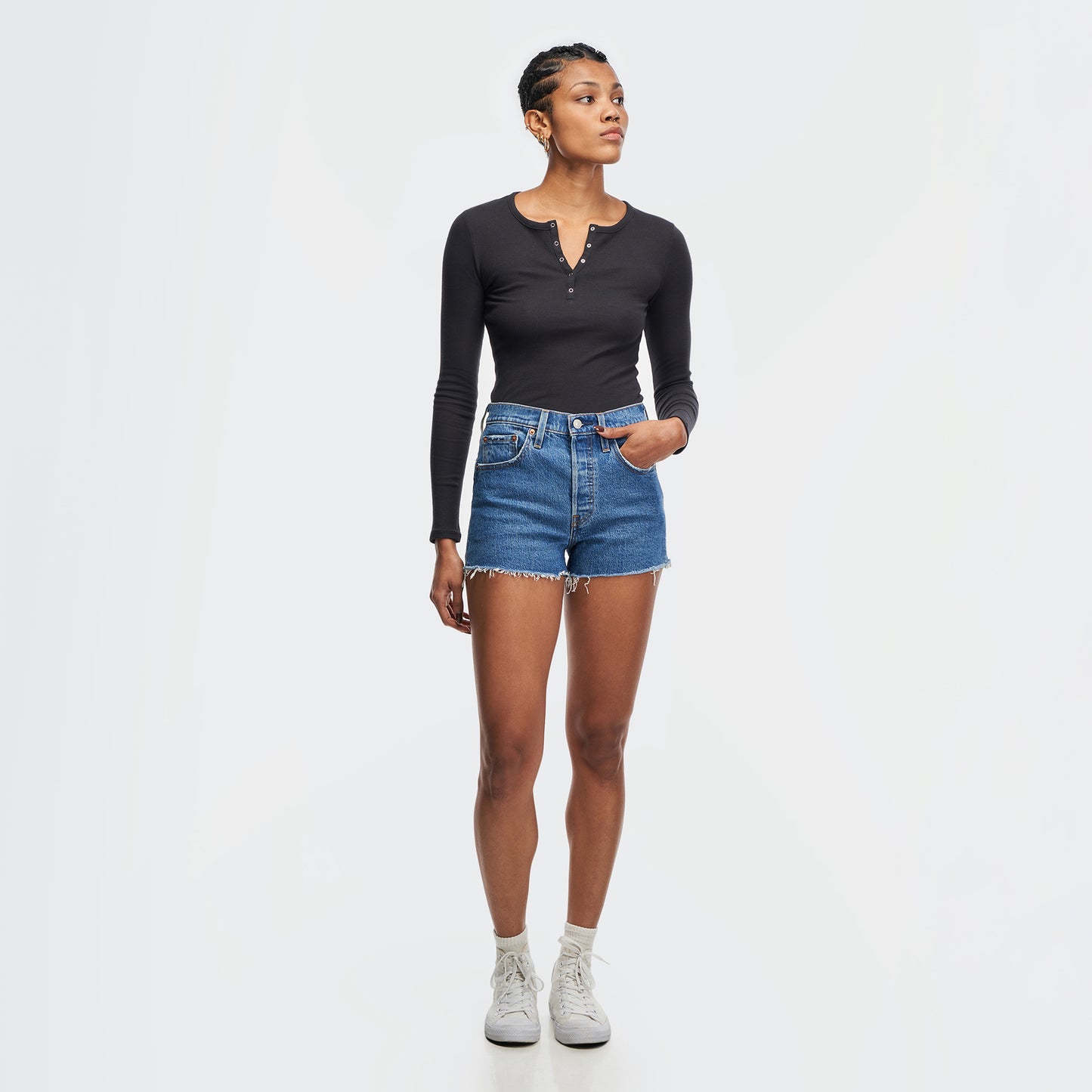 Levi's® 501® 原創高腰牛仔短褲 | 女裝
