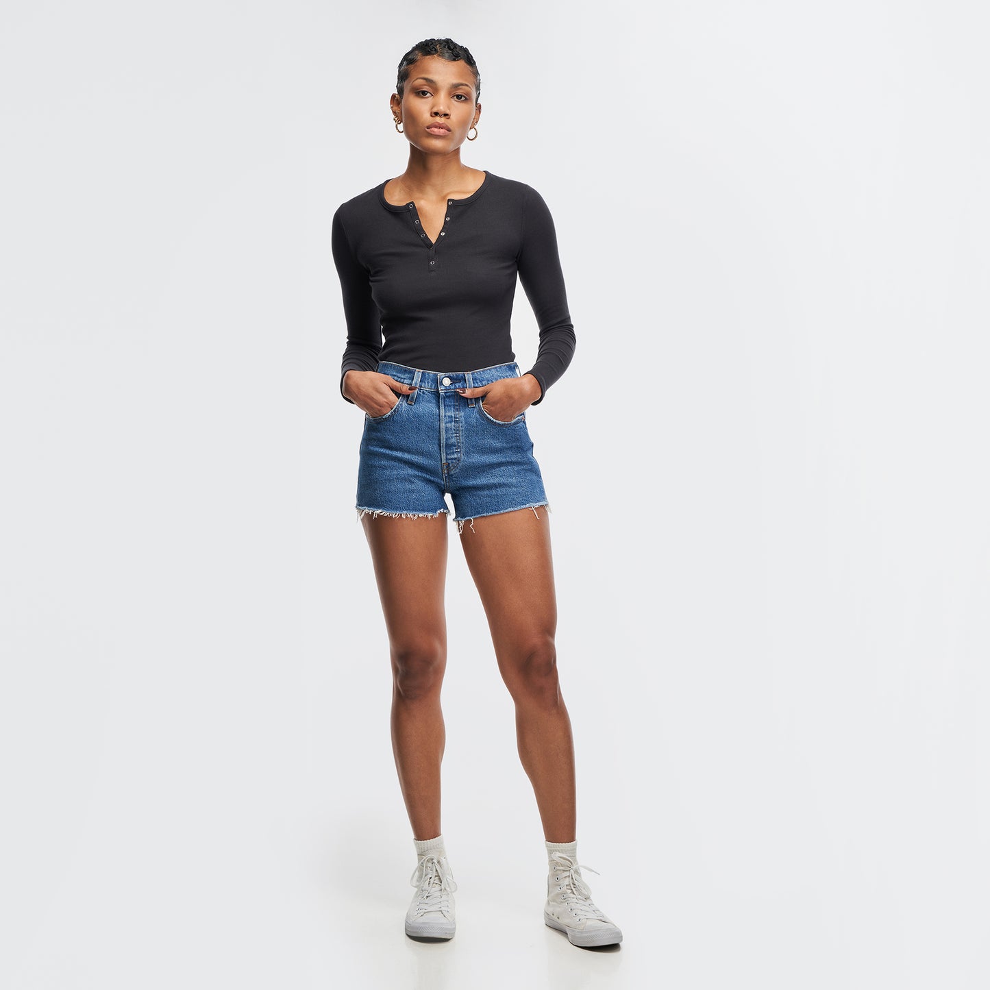 Levi's® 501® 原創高腰牛仔短褲 | 女裝