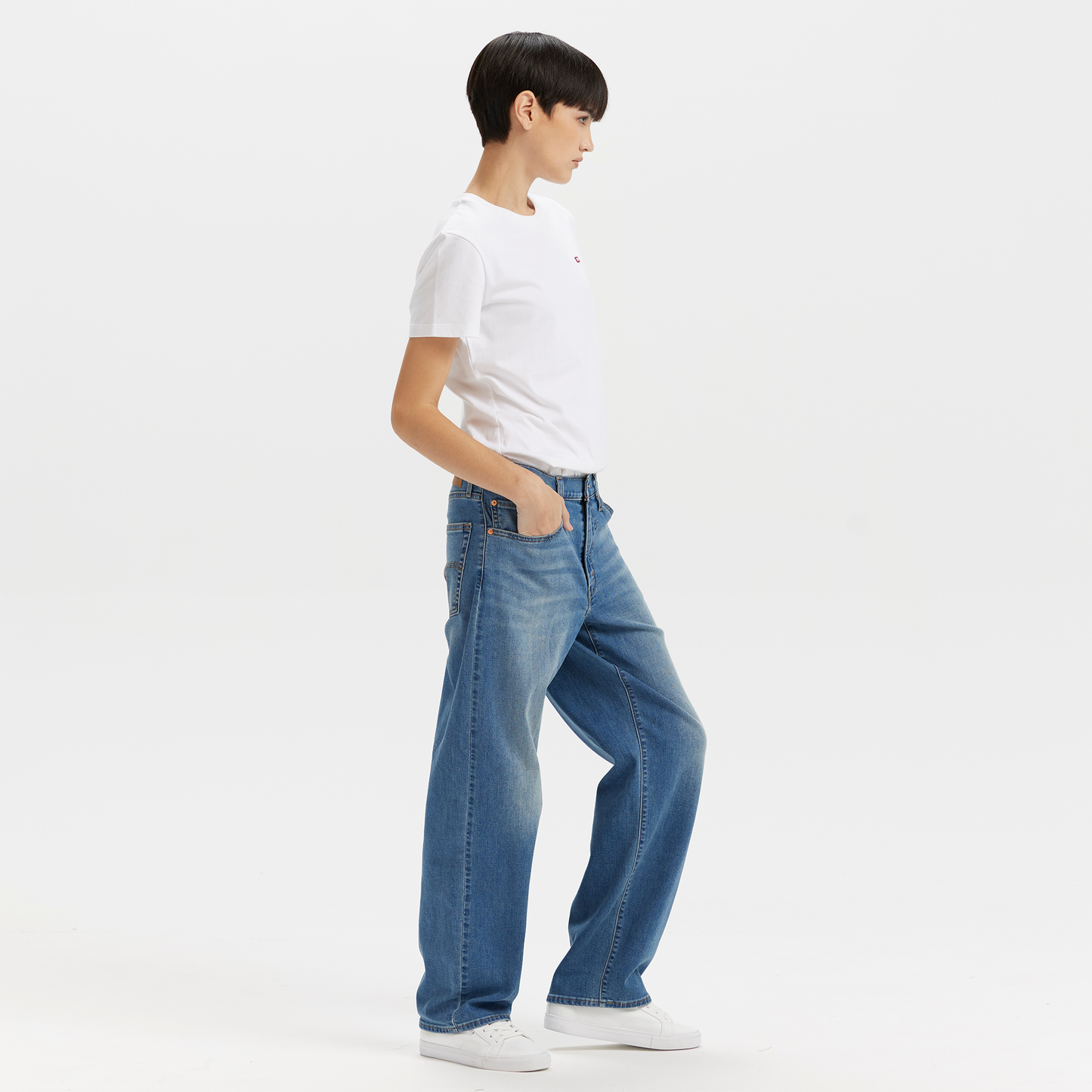 Levi’s® Baggy Dad 中腰寬鬆直筒牛仔褲 | 女款