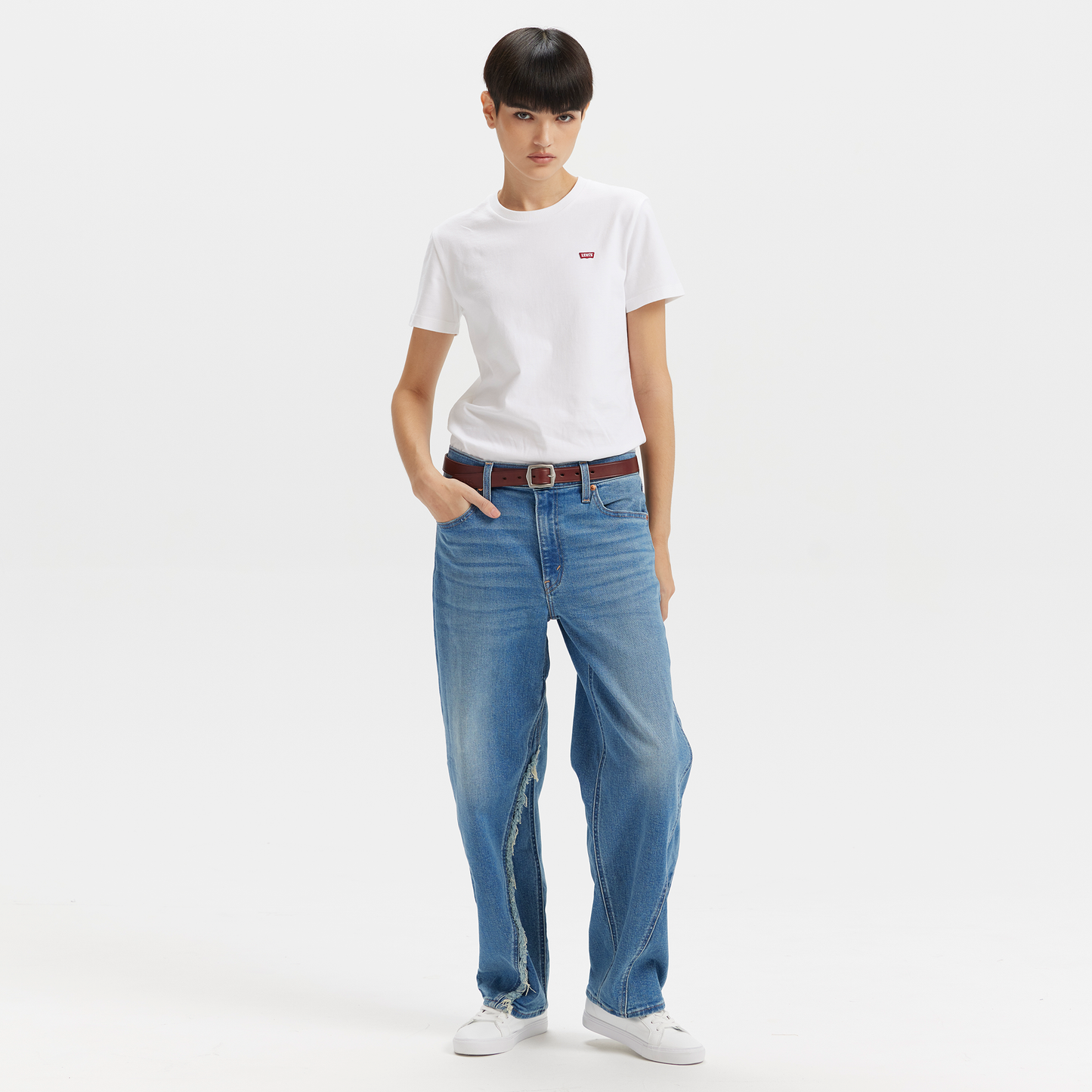 Levi’s® Baggy Dad 中腰寬鬆直筒牛仔褲 | 女款