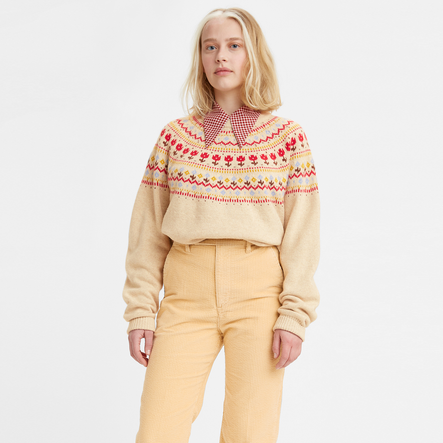 Levi's®休閒圓領毛衣 | 女裝