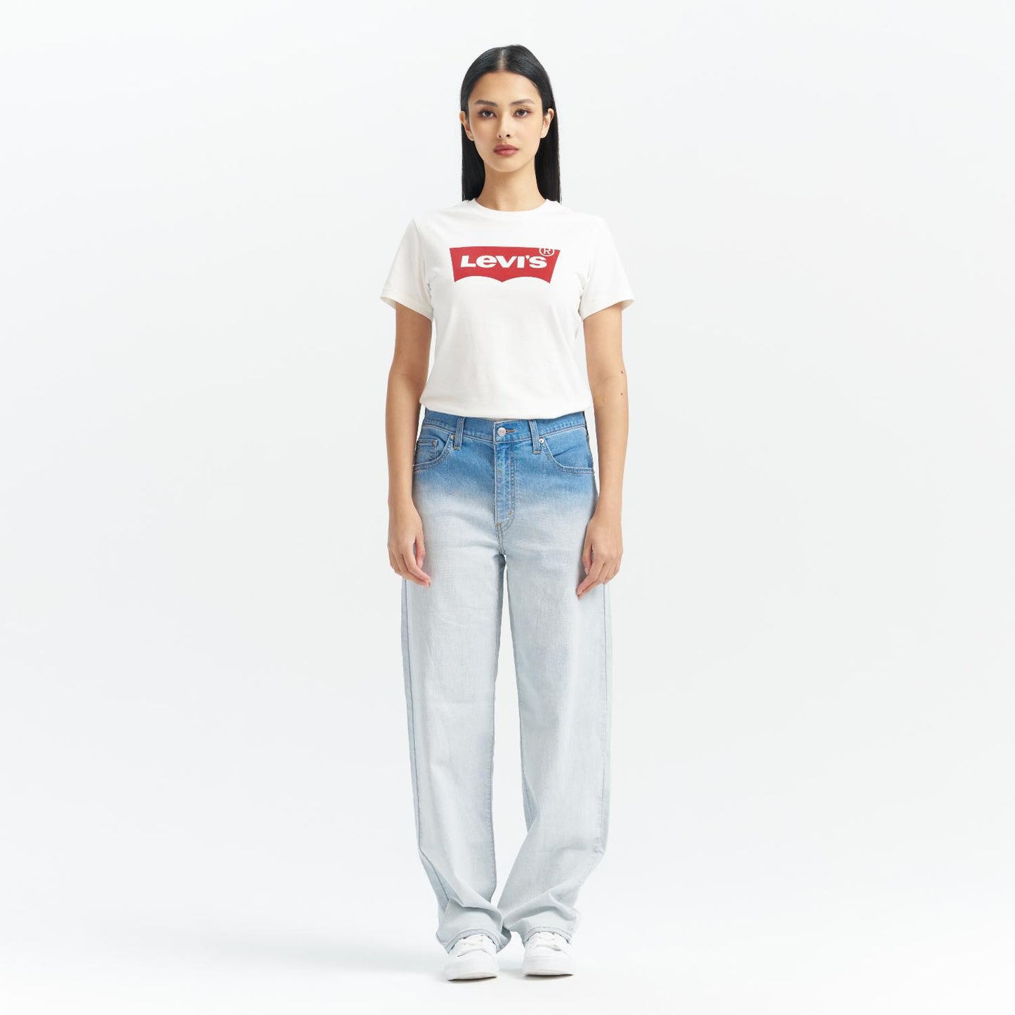 Levi’s® Performance Cool 中腰寬鬆直筒牛仔褲 |女裝