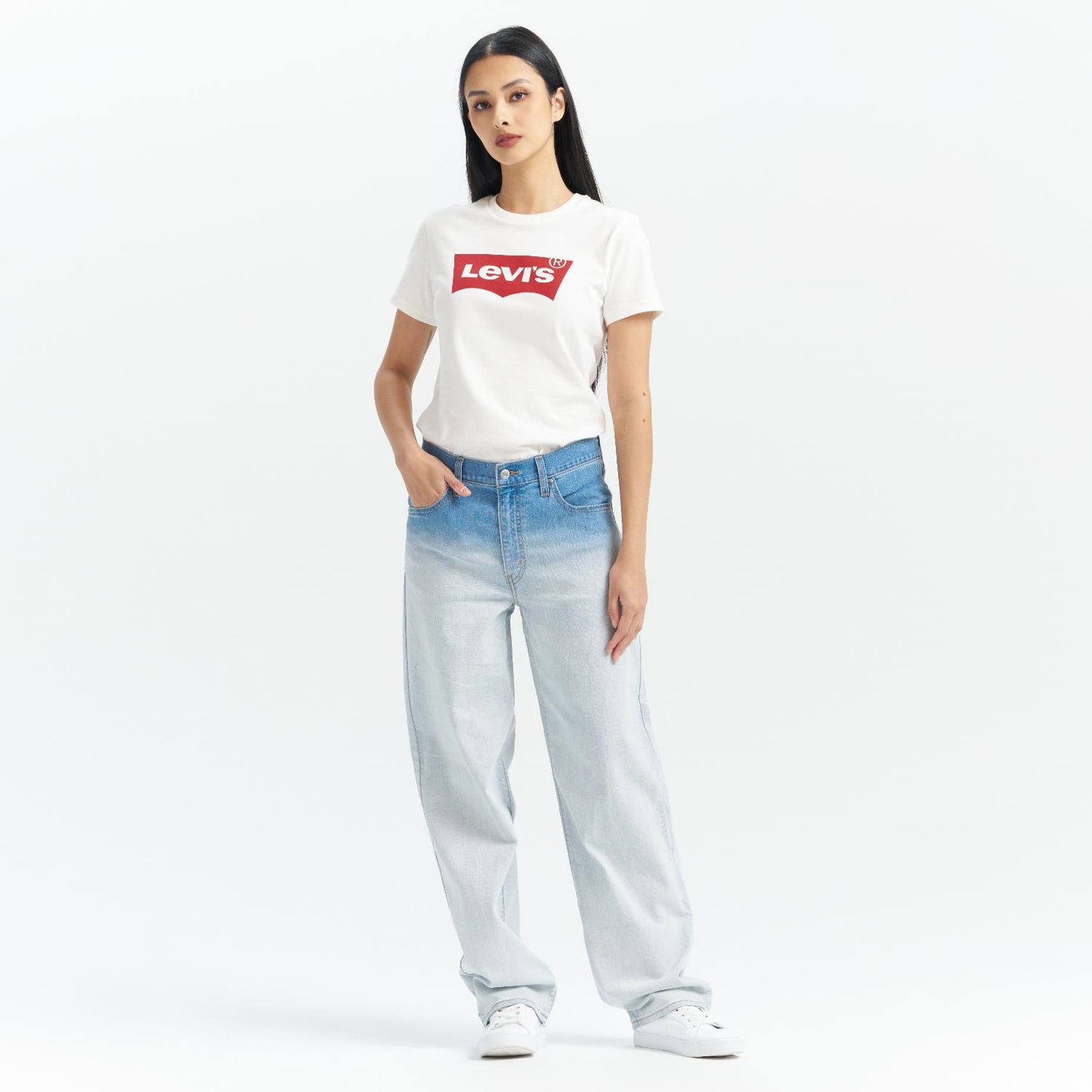 Levi’s® Performance Cool 中腰寬鬆直筒牛仔褲 |女裝