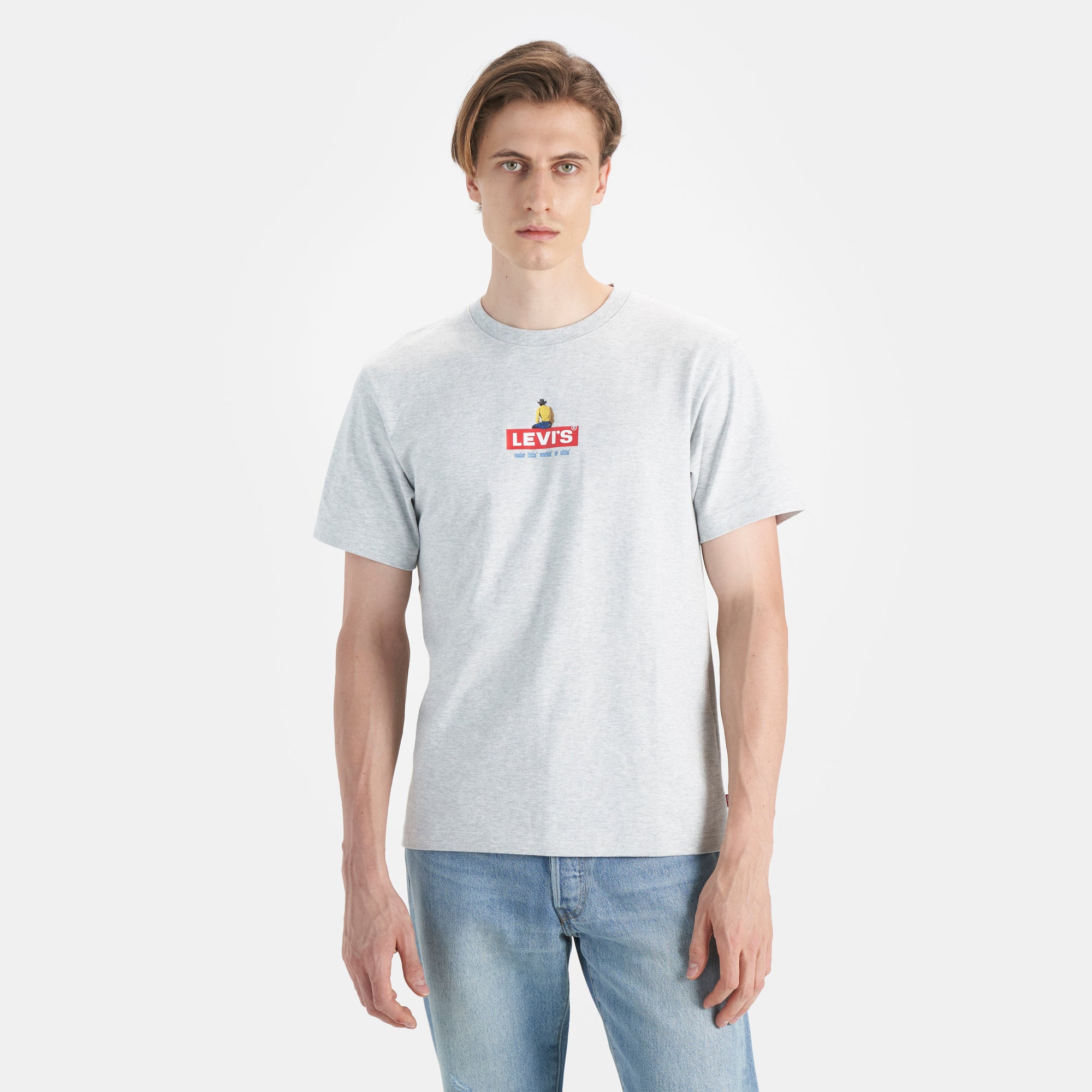 Mens grey levis t shirt best sale