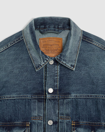 levi's® men's type ii trucker jacket A76320013S- Medium Indigo  – Levi's Hong Kong