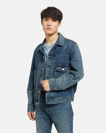 levi's® men's type ii trucker jacket A76320013S- Medium Indigo  – Levi's Hong Kong