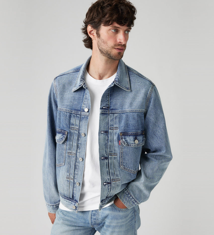 levi's® type ii 牛仔外套 |男裝 A76320014S- Med Indigo - Worn In – Levi's 香港