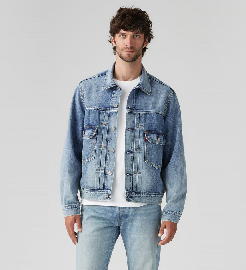 levi's® type ii 牛仔外套 |男裝 A76320014S- Med Indigo - Worn In – Levi's 香港