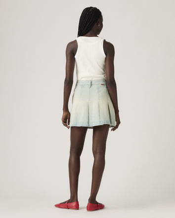 levi's® 百褶迷你裙 | 女裝 001VO000323- Medium Indigo  – Levi's 香港