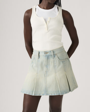 levi's® 百褶迷你裙 | 女裝 001VO000323- Medium Indigo  – Levi's 香港