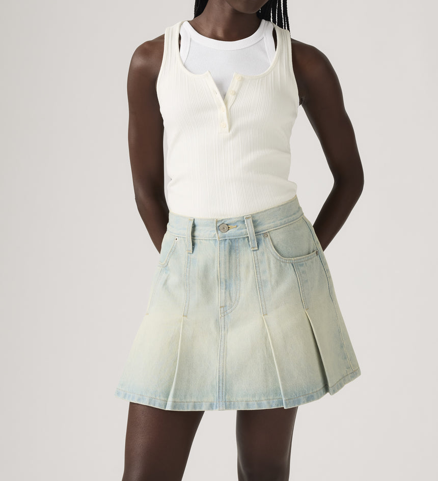levi's® women's pleated mini skirt 001VO000323- Medium Indigo – Levi's Hong Kong